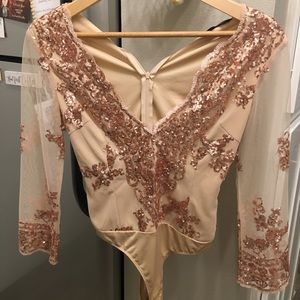 Rose Gold top/bodysuit